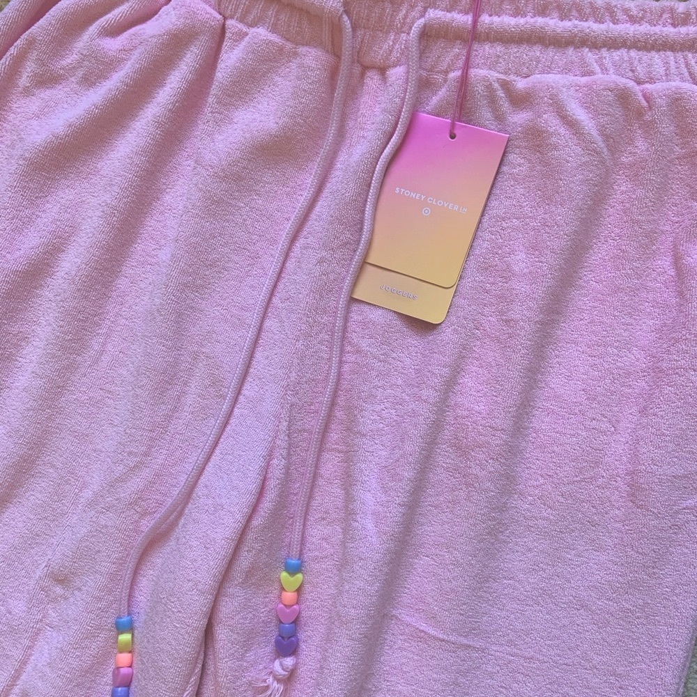 NWT stoney clover lane x target jogger sweatpants in pink - Picture 2 of 4